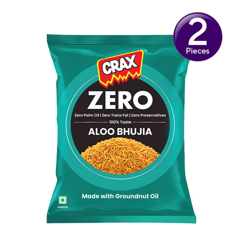 Crax Zero No Palm Oil Aloo Bhujia Namkeen Snacks Combo Crax Zero No Palm Oil Aloo Bhujia Namkeen Snacks Combo