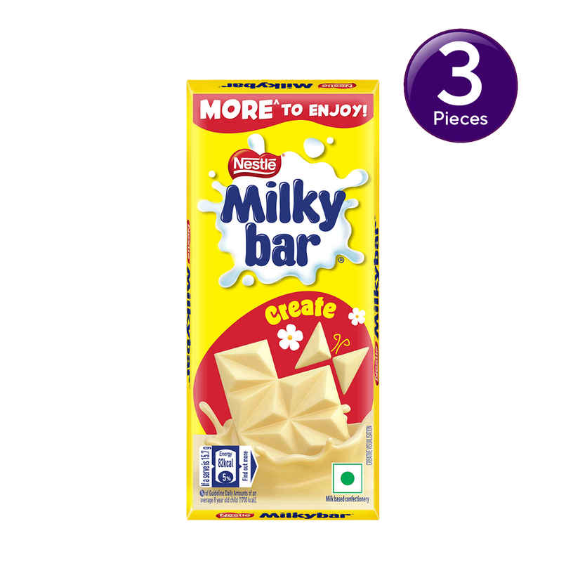 Nestle Milkybar Tablet Made With Milk Yummy & Creamy Chocolate Treat Combo