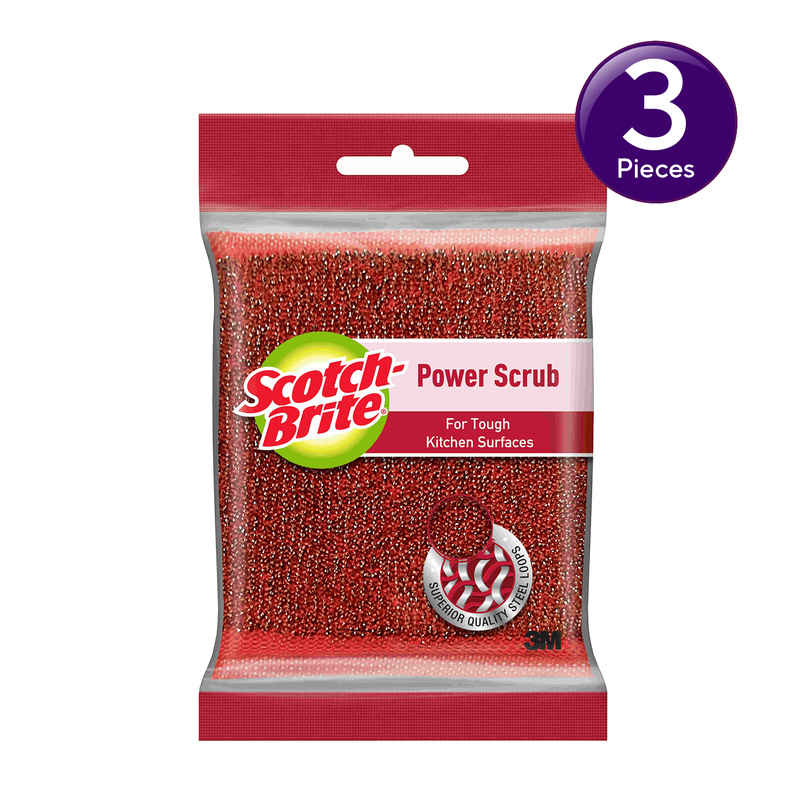 Scotch Brite Power Scrub Pad for Tough Kitchen surfaces Combo 