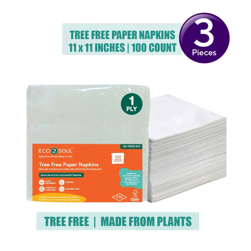 Eco Soul 1 Ply | 100Count | Disposable Paper Napkin Combo Eco Soul 1 Ply | 100Count | Disposable Paper Napkin Combo