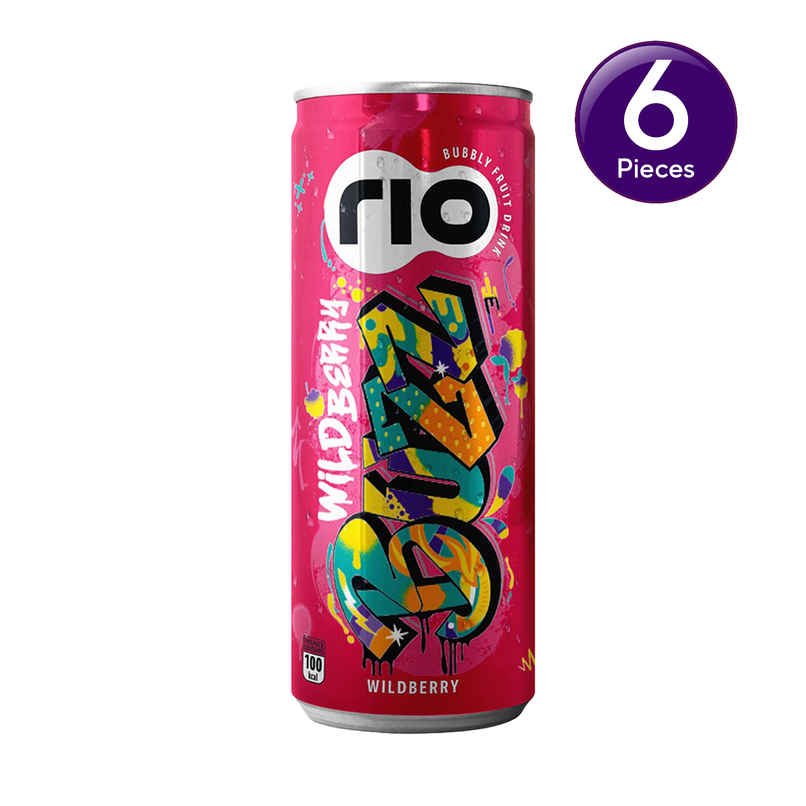 RIO WildBerry Bubbly Fruit Drink Can | Sweet & Fizzy Combo 