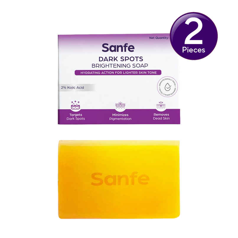 Sanfe Dark Spots Brightening 2% Kojic Acid Body Soap | Skin Whitening, Tan Removal Combo Sanfe Dark Spots Brightening 2% Kojic Acid Body Soap | Skin Whitening, Tan Removal Combo