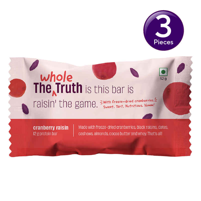 The Whole Truth Cranberry Raisin Protein Bar Combo 