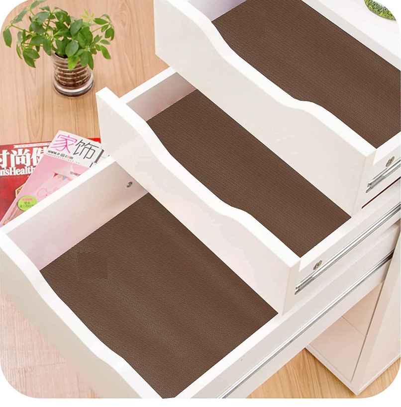 Daluci Multipurpose Eva Anti-Slip BathrooM | Kitchen and Drawer Mat Liner | 45 Cm x 3 M | Brown Daluci Multipurpose Eva Anti-Slip BathrooM | Kitchen and Drawer Mat Liner | 45 Cm x 3 M | Brown