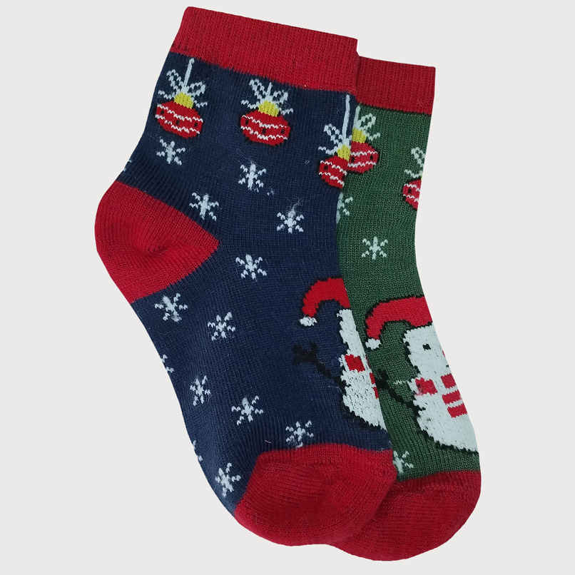 Beyond Boy's Cotton Ankle Length Socks | Green and Navy | 6 - 8 years