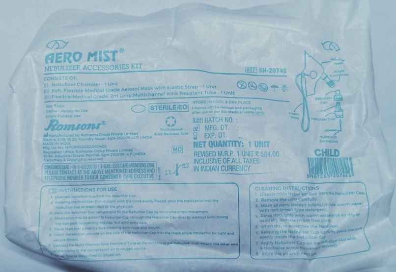 Romsons Aero Mist Nebulizer Accessories Kit For Child