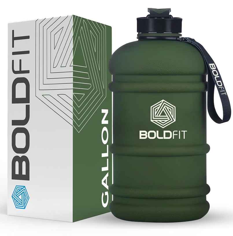 Boldfit 2 Litre Water Bottle For Gym Gallon Water Bottle 2+ | Army Green New
