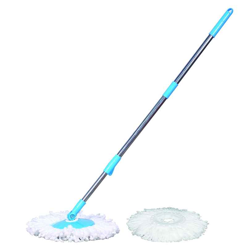 Esquire 360 Bucket Spin Mop Full Stick With Additional Refill Color Blue