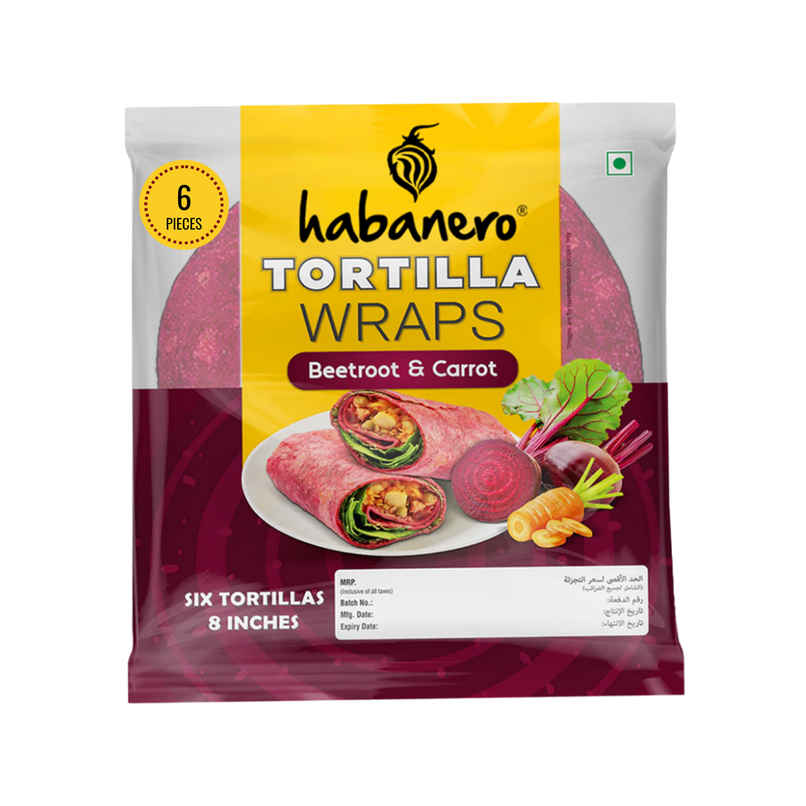 Habanero Beetroot & Carrot Tortilla Wraps