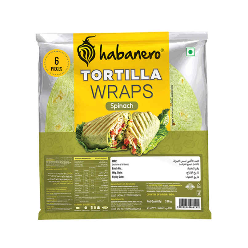 Habanero Spinach Tortilla Wraps