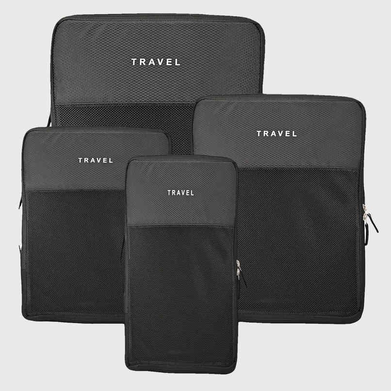 Kuber Industries Unisex Solid Nylon 16 L Travel Kit | Black - One Size Kuber Industries Unisex Solid Nylon 16 L Travel Kit | Black - One Size