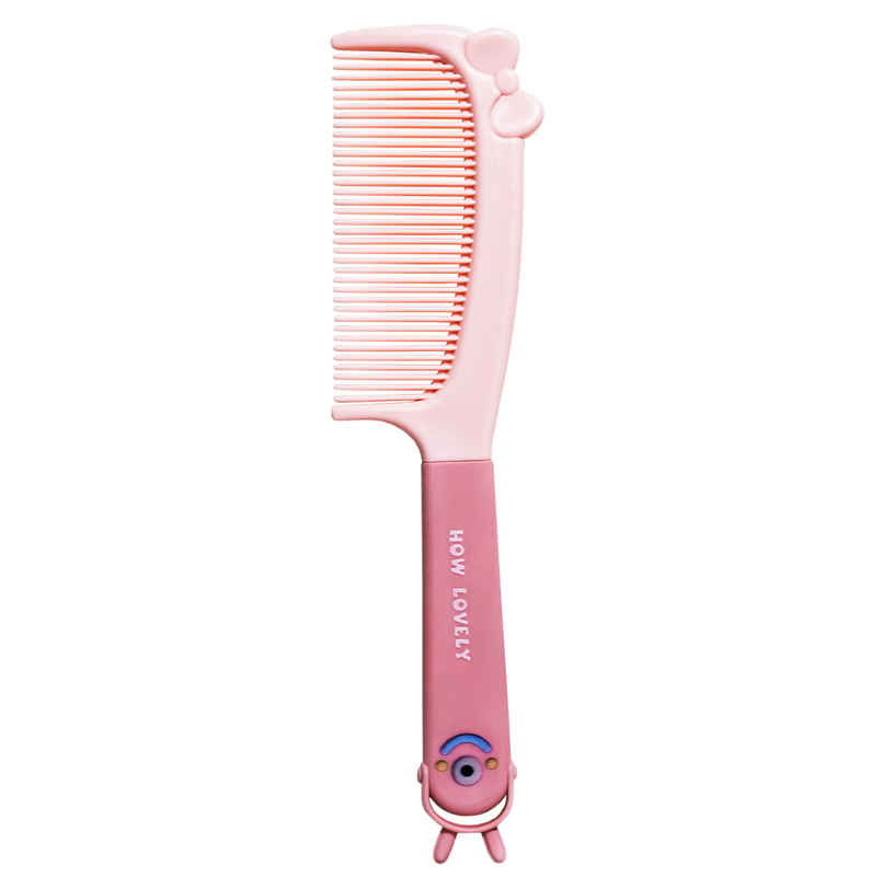 Gleva Cute Detangling Hair Comb | Soft Silicone Handle | Gentle Round Tooth Bristles | All Hair Type