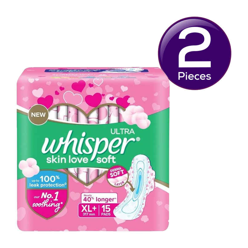 Whisper Ultra Skin Love XL+ Sanitary Pads Combo