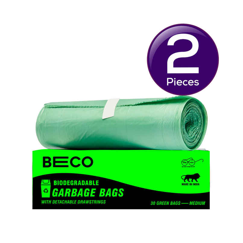 Beco Biodegradable Garbage Bags - Medium | 19 x 21 Inch 30 pc Combo Beco Biodegradable Garbage Bags - Medium | 19 x 21 Inch 30 pc Combo