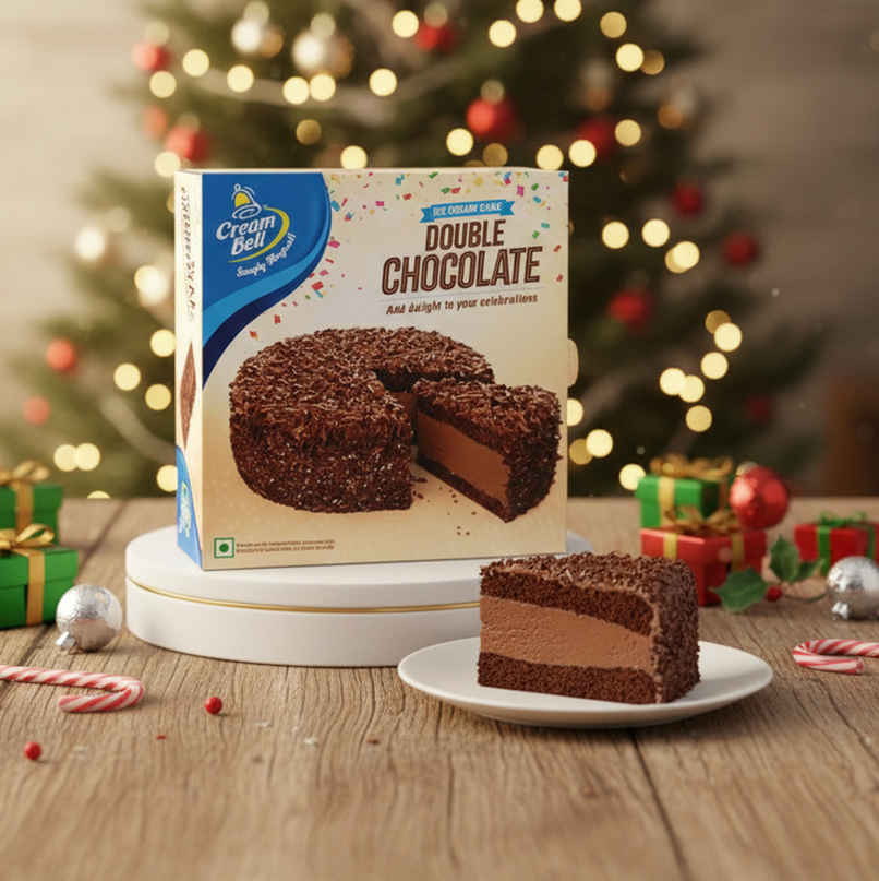 Cream Bell Double Chocolate Ice Cream Cake | Soft & Creamy