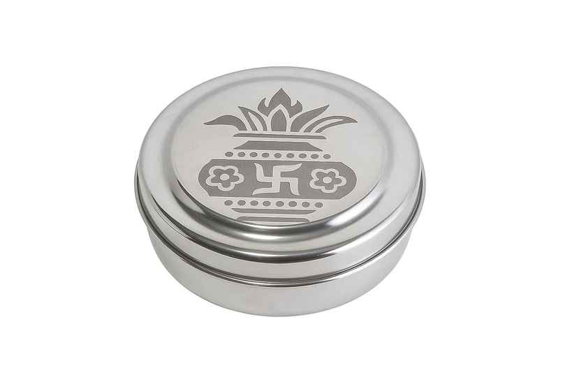 Jensons Stainless Steel Pooja Dabbi 11 cm Jensons Stainless Steel Pooja Dabbi 11 cm