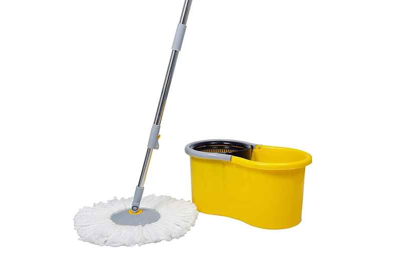 Esquire Elegant 360 Spin Bucket Mop Set With a Microfiber Refill - Yellow Color