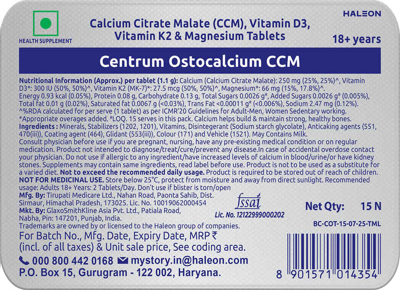 Centrum Ostocalcium CCM Tablet