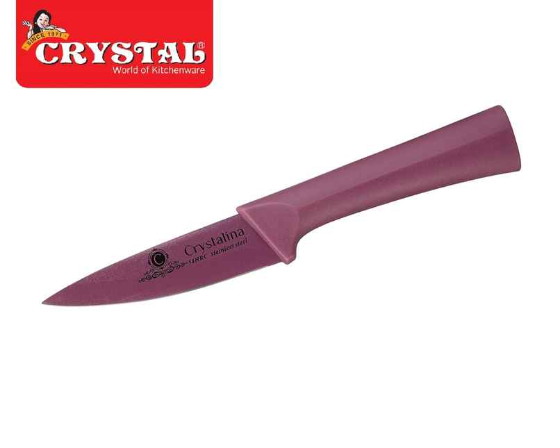 Crystal Crystalina Stainless Steel Paring Knife (Colour May Vary)