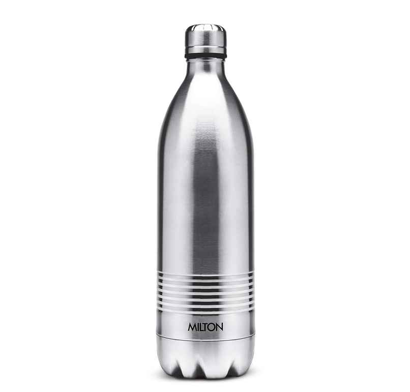Milton Thermosteel Duo Dlx 24 Hours Hot and Cold Water Bottle | Silver | 1 L