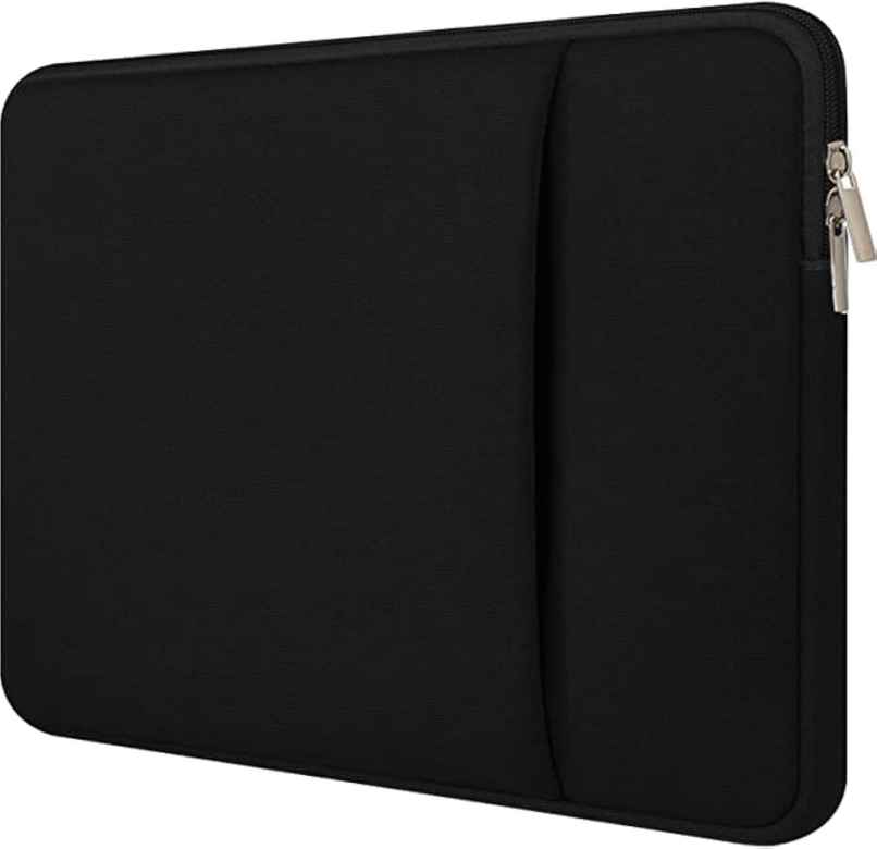 Dyazo Shockproof Neoprene Laptop Sleeve with Pocket | 15.6 Inch | Black