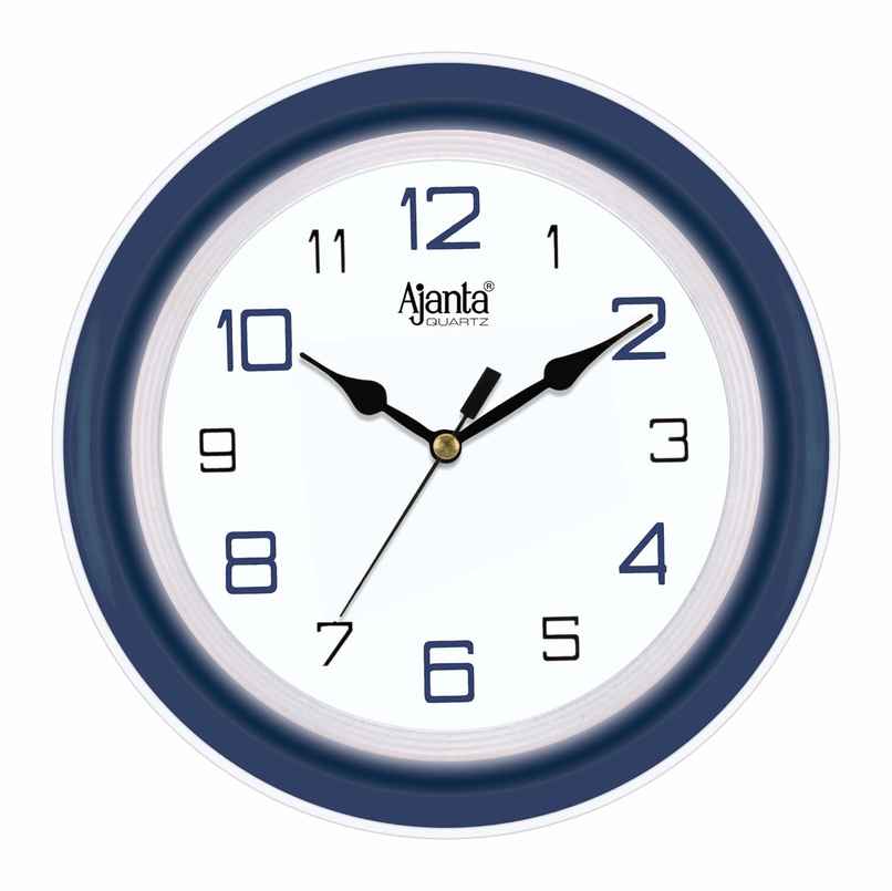 Ajanta Quartz Blue Abstract Office Clock (210 x 42 x 211mm)