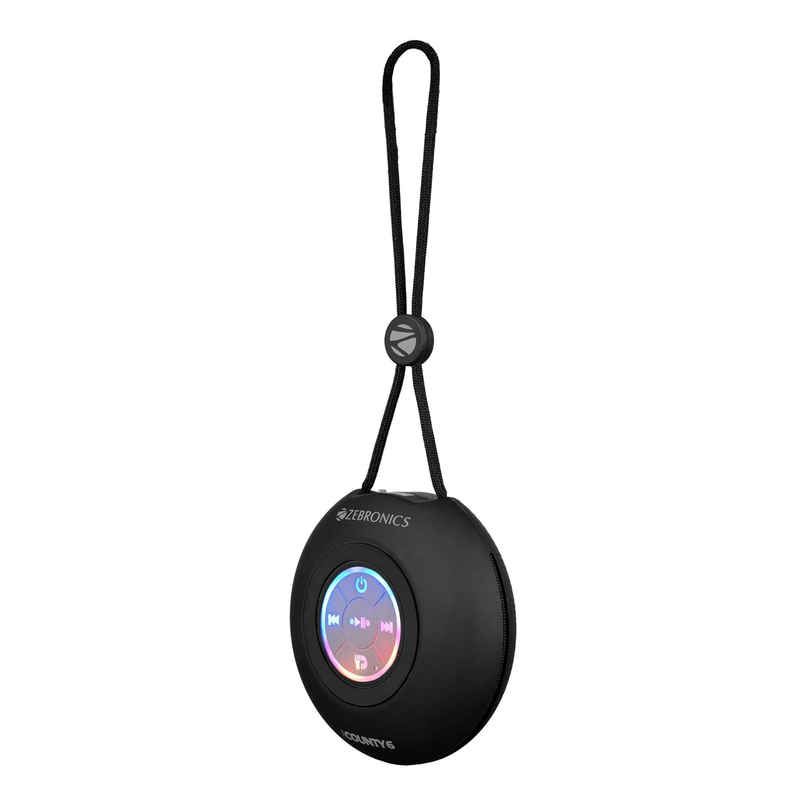 Zebronics County 6 BT Speaker | 3W | Upto 12Hrs | BT v5.3 | TWS | Compact Design | Carry Loop |Black