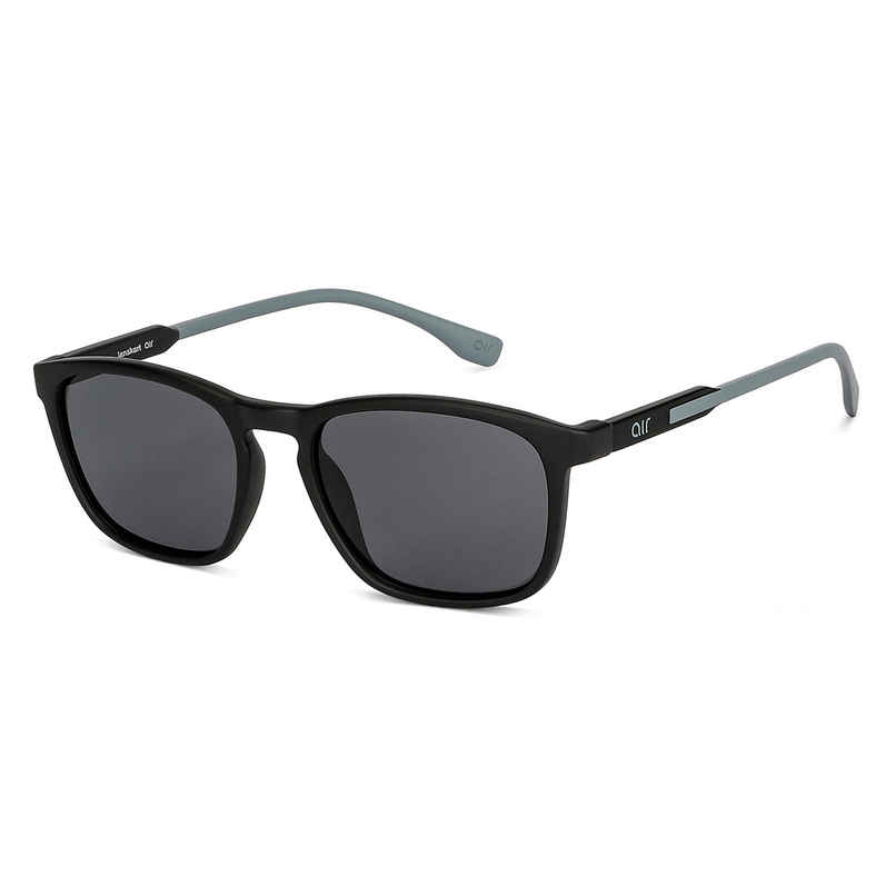 Vincent Chase By Lenskart | Polarized Sunglasses | Unisex | Wayfarer | Large-141mm | Black & grey