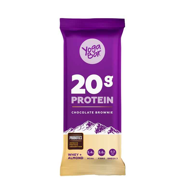 Yoga Bar 20g Protein Bar, Chocolate Baked Brownie, Multigrain Energy Bar, high Protein Bar