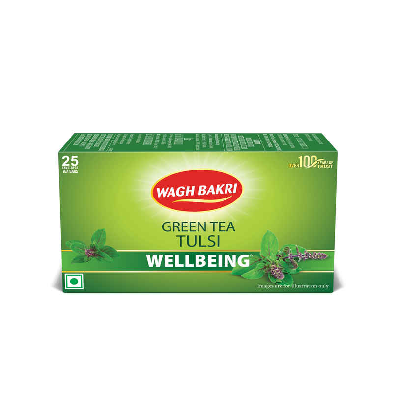 Wagh Bakri Tulsi Basil Green Tea