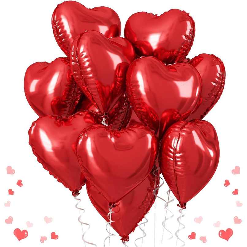 Heart Foil Balloons | Set Of 10 | Let's Vybe
