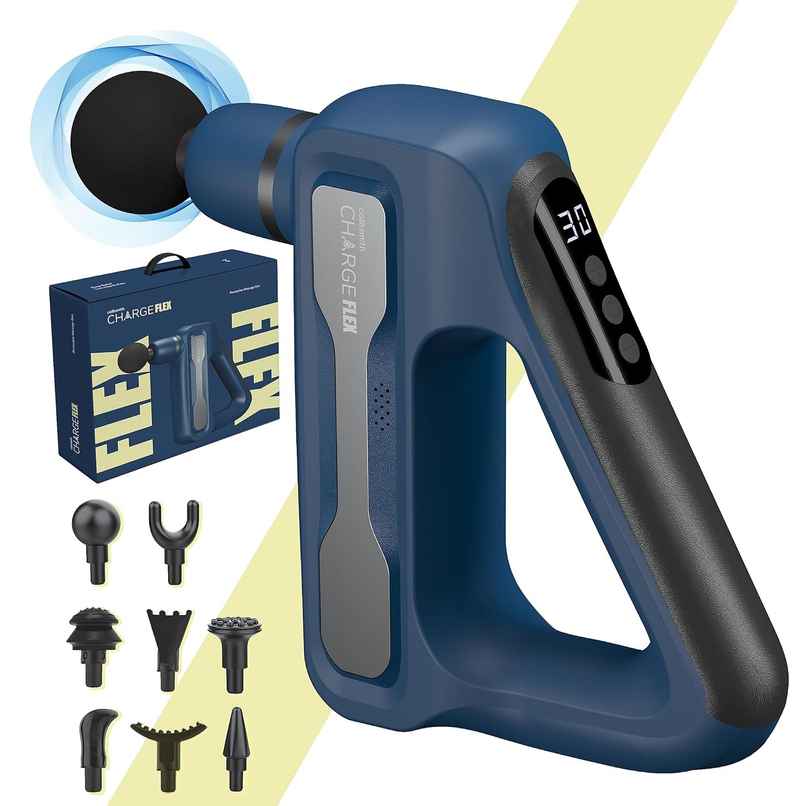 Caresmith CHARGE Flex Cordless Massage Gun: Portable Deep Tissue Massager for Effective Pain Relief