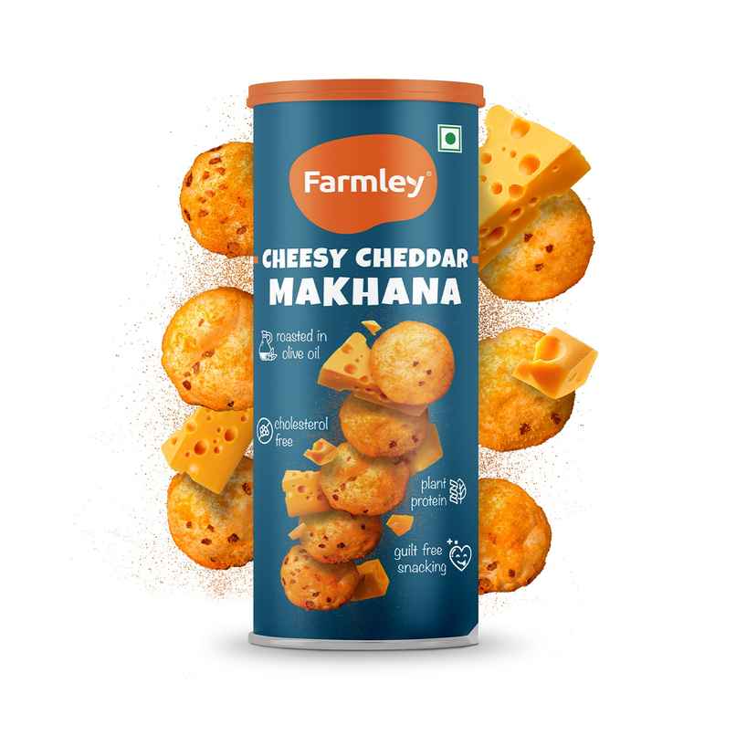 Farmley Cheesy Cheddar Makhana Roasted In Olive Oil