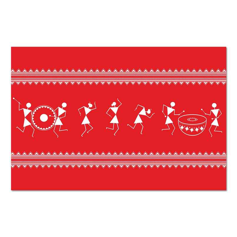 Paper Plane Design Indian Ethnic Traditional Wall Poster | Size 12 x 18 Inch | D91