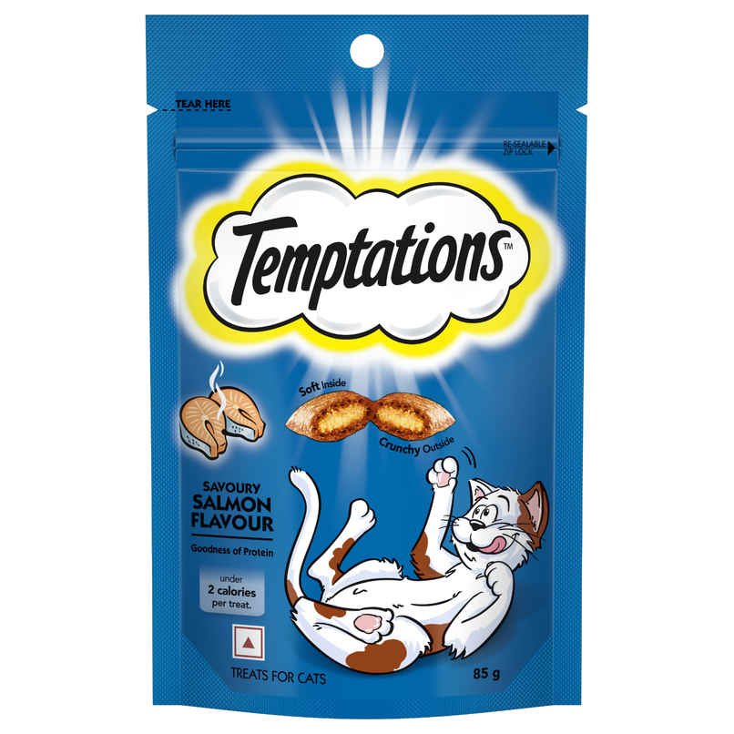 Temptations Adult Savoury Salmon Flavour Cat Treats