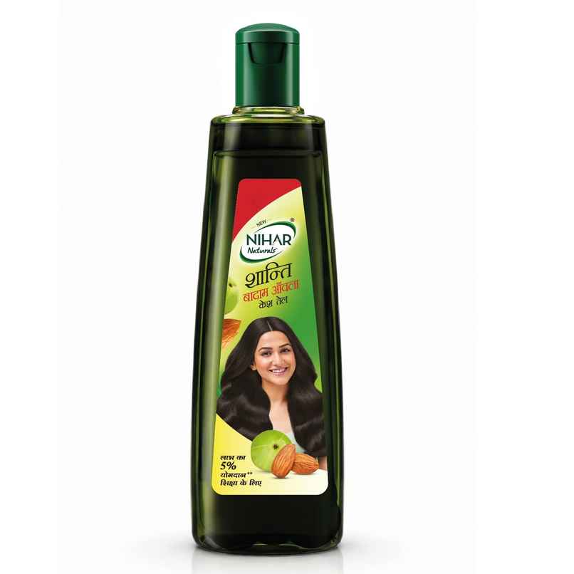 Nihar Shanti Amla And Badam Hair Oil For Black Silky And Stronger Hair