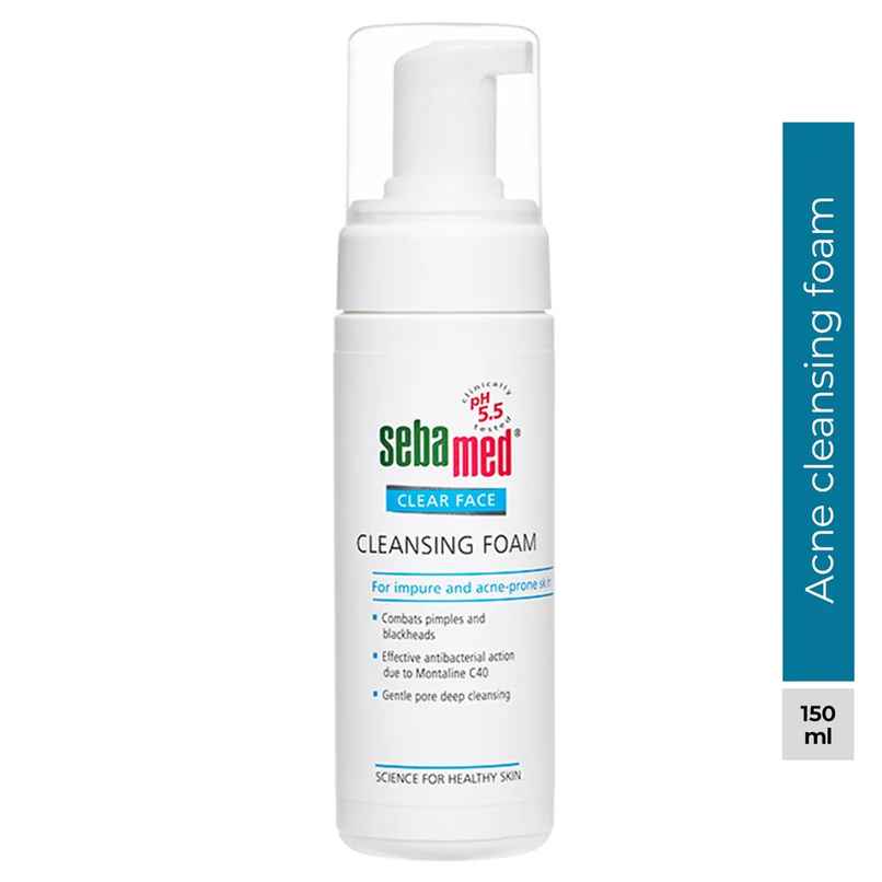 Sebamed Clear Face Cleansing Foam | pH 5.5 I Combats Pimples, Blackheads