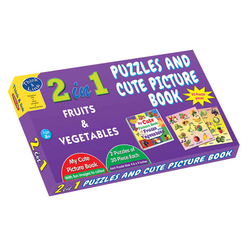 Sterling 2 In 1 Puzzle - Fruits & Vegetables