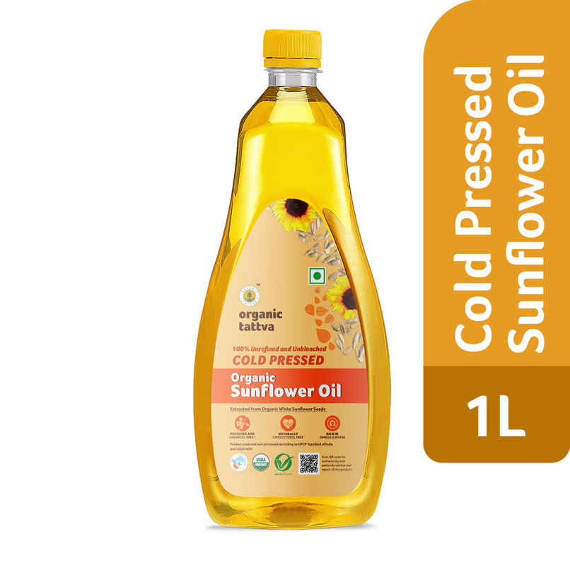 Organic Tattva Sunflower Cold Pressed Oil | Healthy Cooking Oil