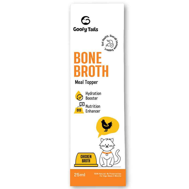 Goofy Tails Chicken Bone Broth for Cats | Collagen Rich Cat and Kitten Food Topper