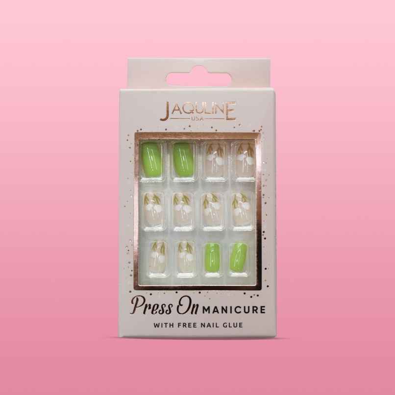 Jaquline USA Pressonmanicure - Transparent and Green Shade