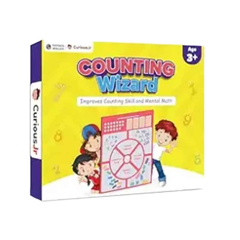 PW Counting Wizard Educational Math Kit - Wooden Board | Multicolor