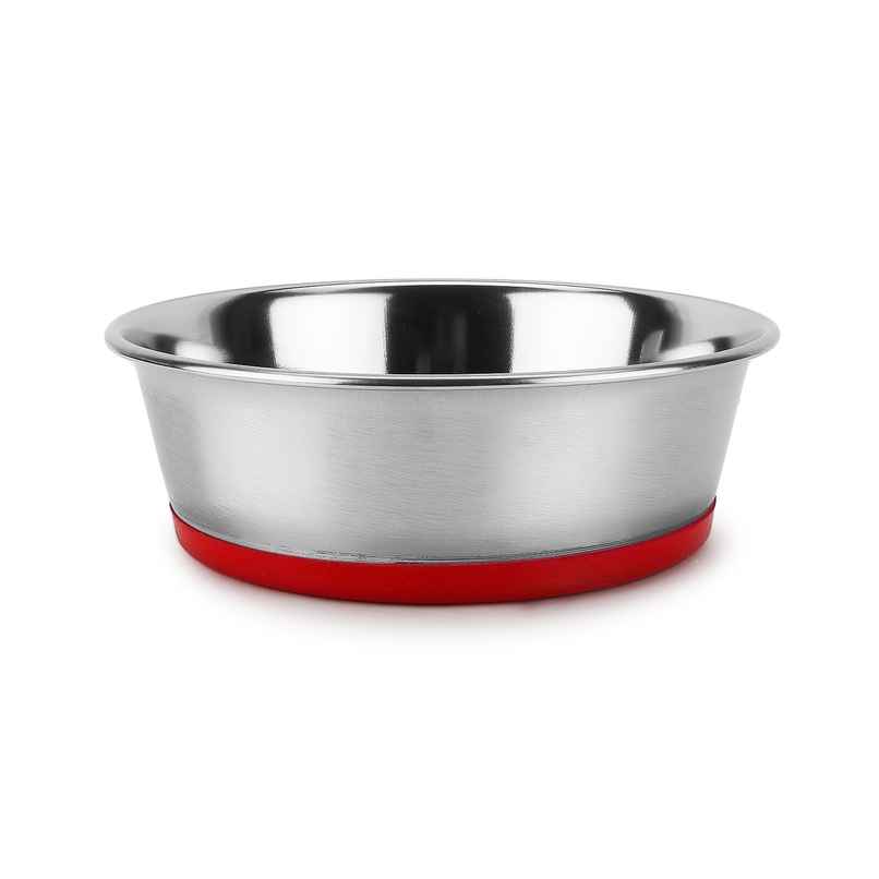 Basil Heavy Anti-Skid Steel Feeding Bowl | Medium Size | for Dogs & Cats