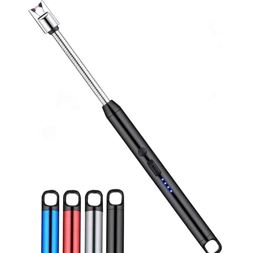 DALUCI Electric Gas Lighter USB Rechargeable Long Neck Flameless Stove Lighter Multicolor DALUCI Electric Gas Lighter USB Rechargeable Long Neck Flameless Stove Lighter Multicolor