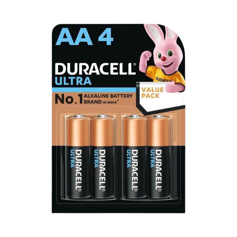 Duracell Ultra Alkaline AA Battery | Pack of 4