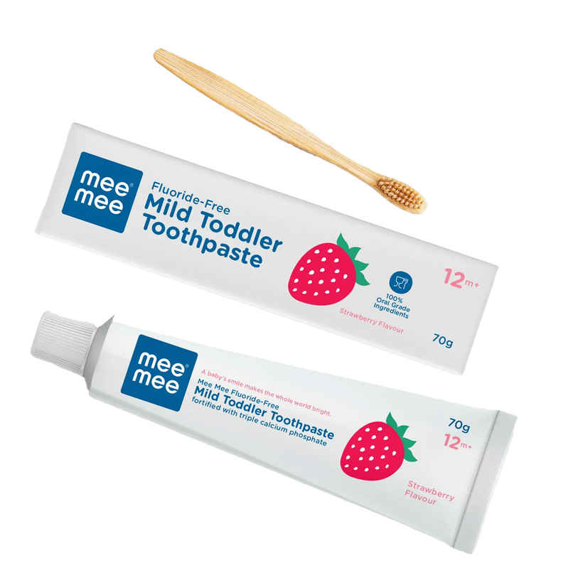 Mee Mee Fluoride-Free Toothpaste For 1 to 5 Years- Strawberry