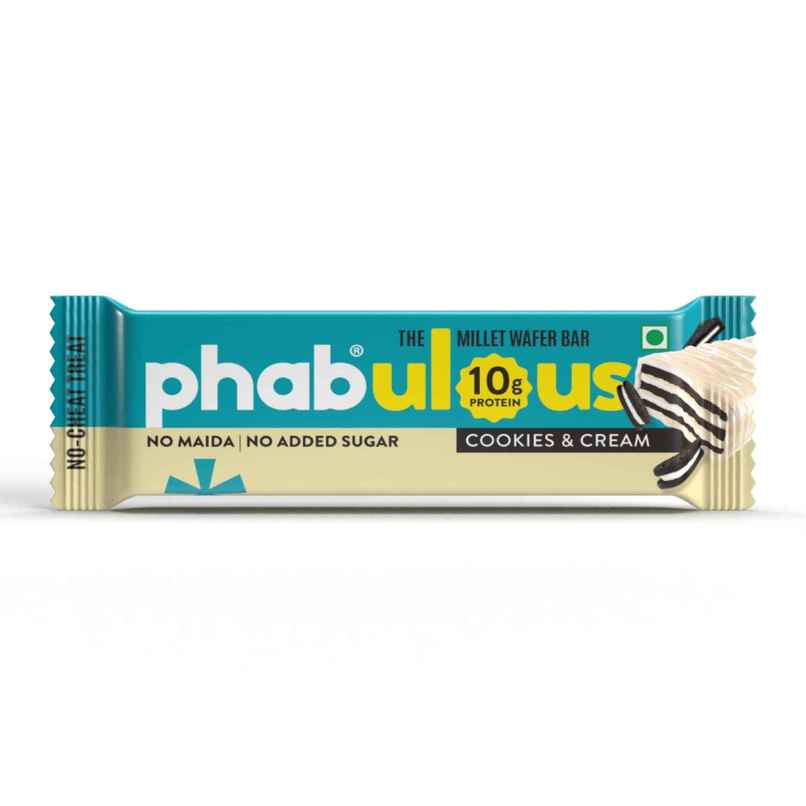 Phab Cookies & Cream Millet Wafer Bar I 10g Protein Wafer Combo