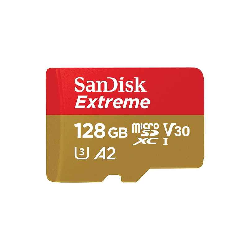 Sandisk Extreme Microsd Uhs I Card 128Gb For 4K Video,190Mb/S Read, 90Mb/S Write
