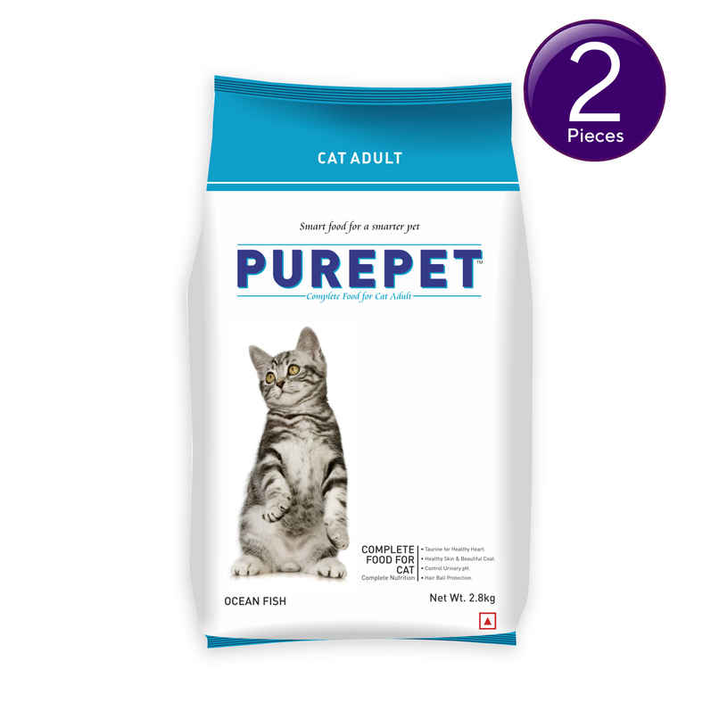 Purepet Ocean Fish Adult Dry Cat Food Combo 