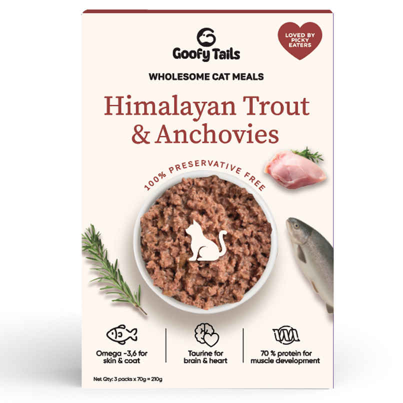 Goofy Tails Himalayan Trout & Anchovies Cat and Kitten Meals | Cat and Kitten Wet Food Goofy Tails Himalayan Trout & Anchovies Cat and Kitten Meals | Cat and Kitten Wet Food